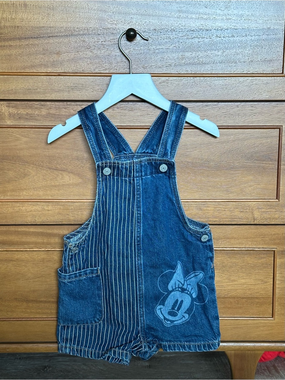 GAP Baby Denim Minnie Mouse Short Overalls